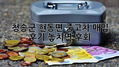 청송군 현동면 중고차 매입 후기🚗💨 놓치면 후회!